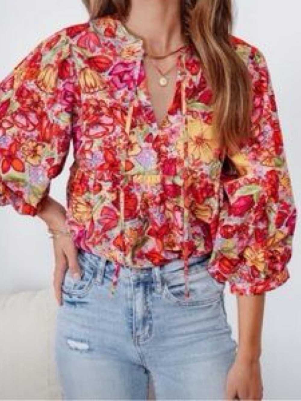 Vici floral blouse with bell sleeves #floral #blouse